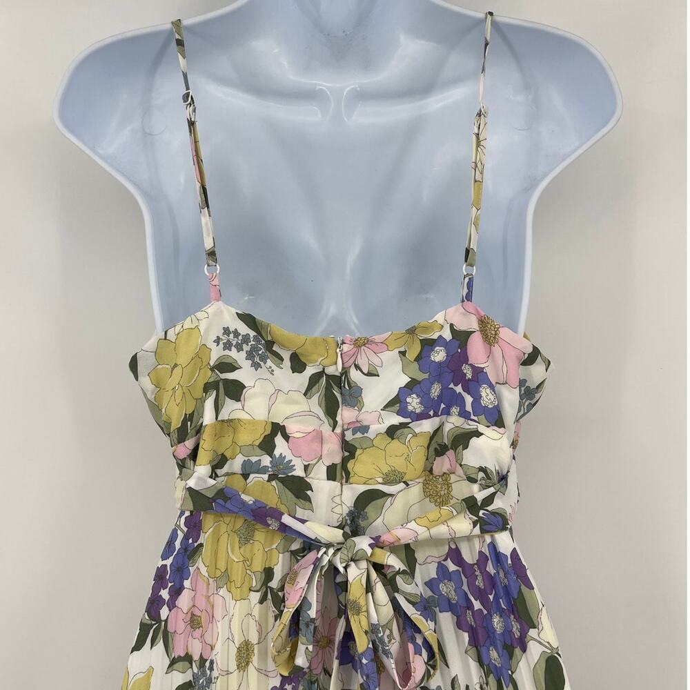 Jessica Simpson Floral Maxi SunDress Sz L Coquette Milkmaid Cottagecore Dainty - Picture 7 of 13